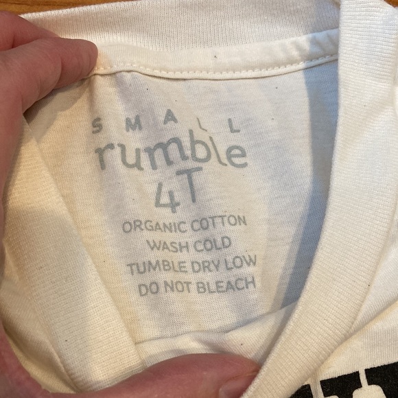 NWOT! SMALL RUMBLE 4T Screenprinted T-Shirt Tee Pitbull Dog Organic SS - Picture 8 of 8